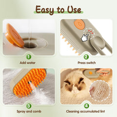 3-in-1 Steam Brush for pets