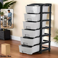 6-Layer Heavy-Duty Plastic Drawer Organizer