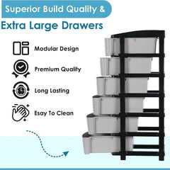 6-Layer Heavy-Duty Plastic Drawer Organizer