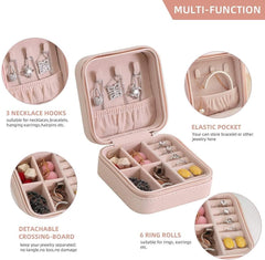 PU Leather Zipper Portable Storage Box
