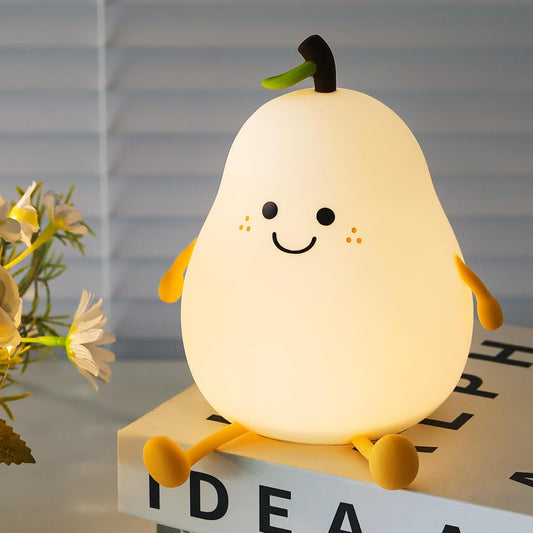 Silicone Pear-Shaped Bedside Lamp