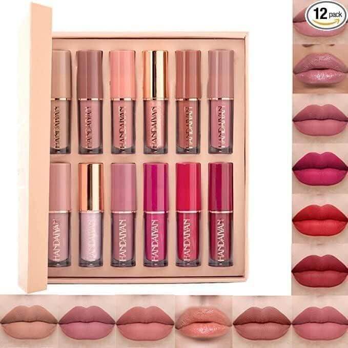 Velvet Matte Liquid Lipstick Set 12Pcs Product Name: Velvet Matte Liquid Lipstick Set 12Pcs Package Contains: It has 12 pcs Liquid Lipstick Set Color: Multicolor Product Quantity: 20 gm Finish: Matte Form: Liquid Combo: Pack of 12 Ideal for: Women Weight: