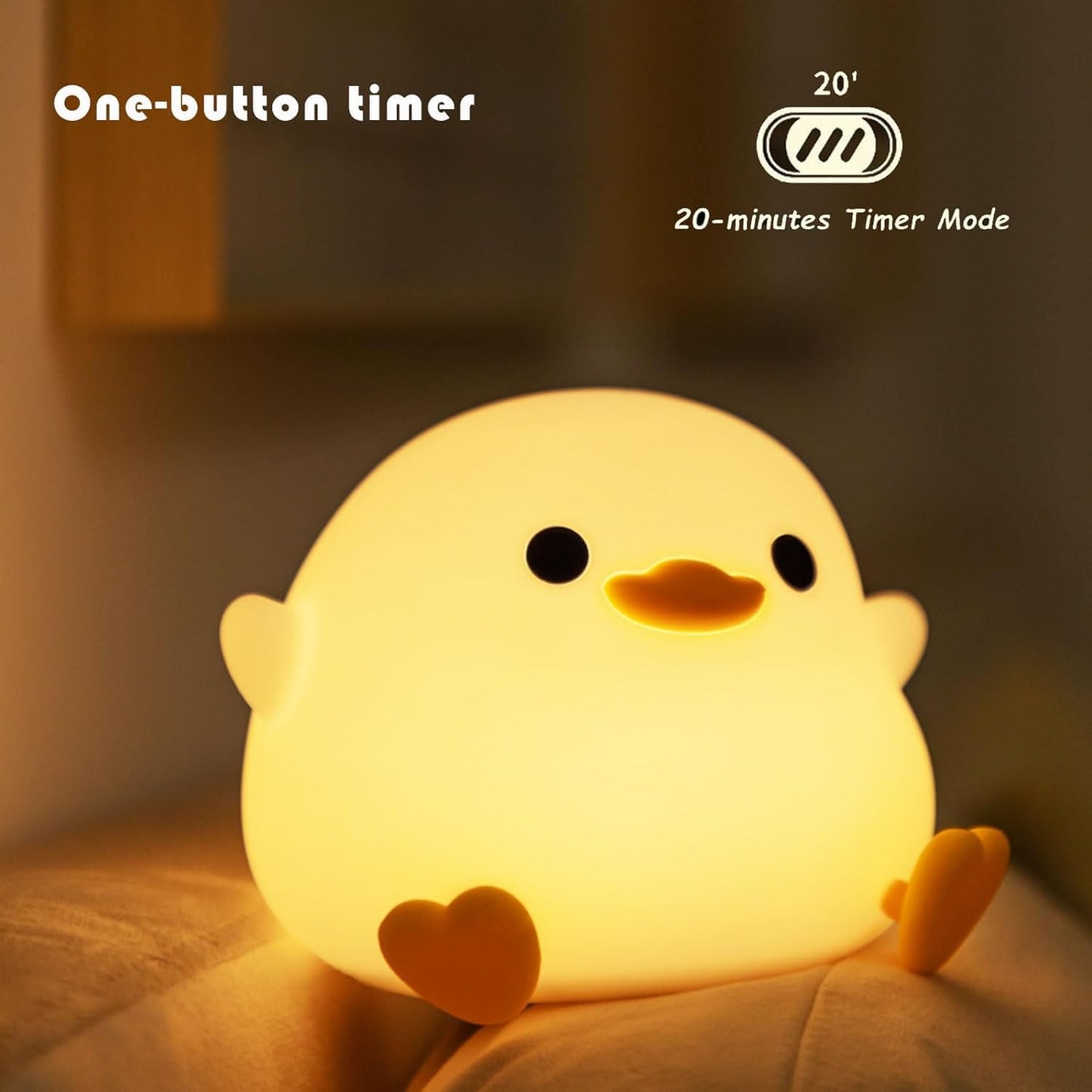 Cute Dodo Duck Colour Changing 3D Touch Silicon Lamp