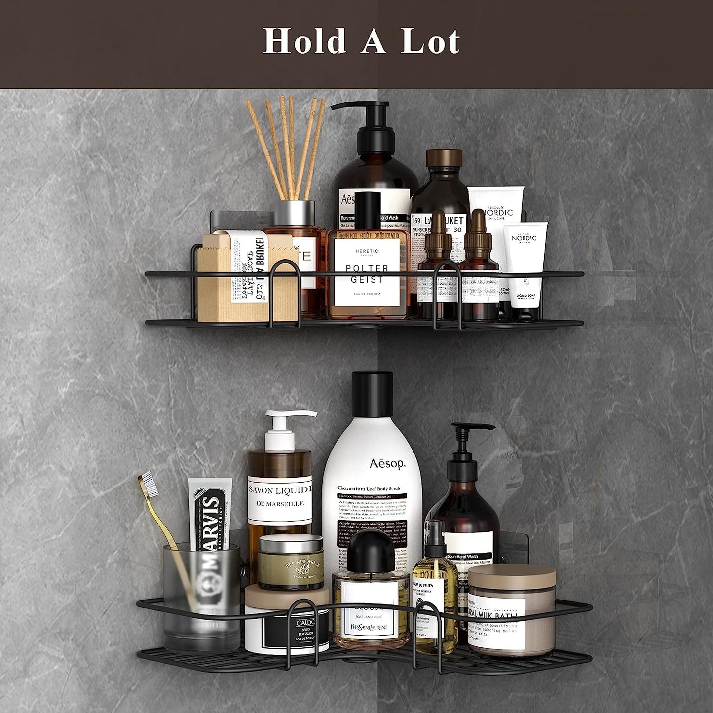 Self Adhesive Corner Wall Shelves for Bathroom Organizer