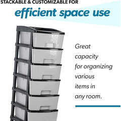 6-Layer Heavy-Duty Plastic Drawer Organizer