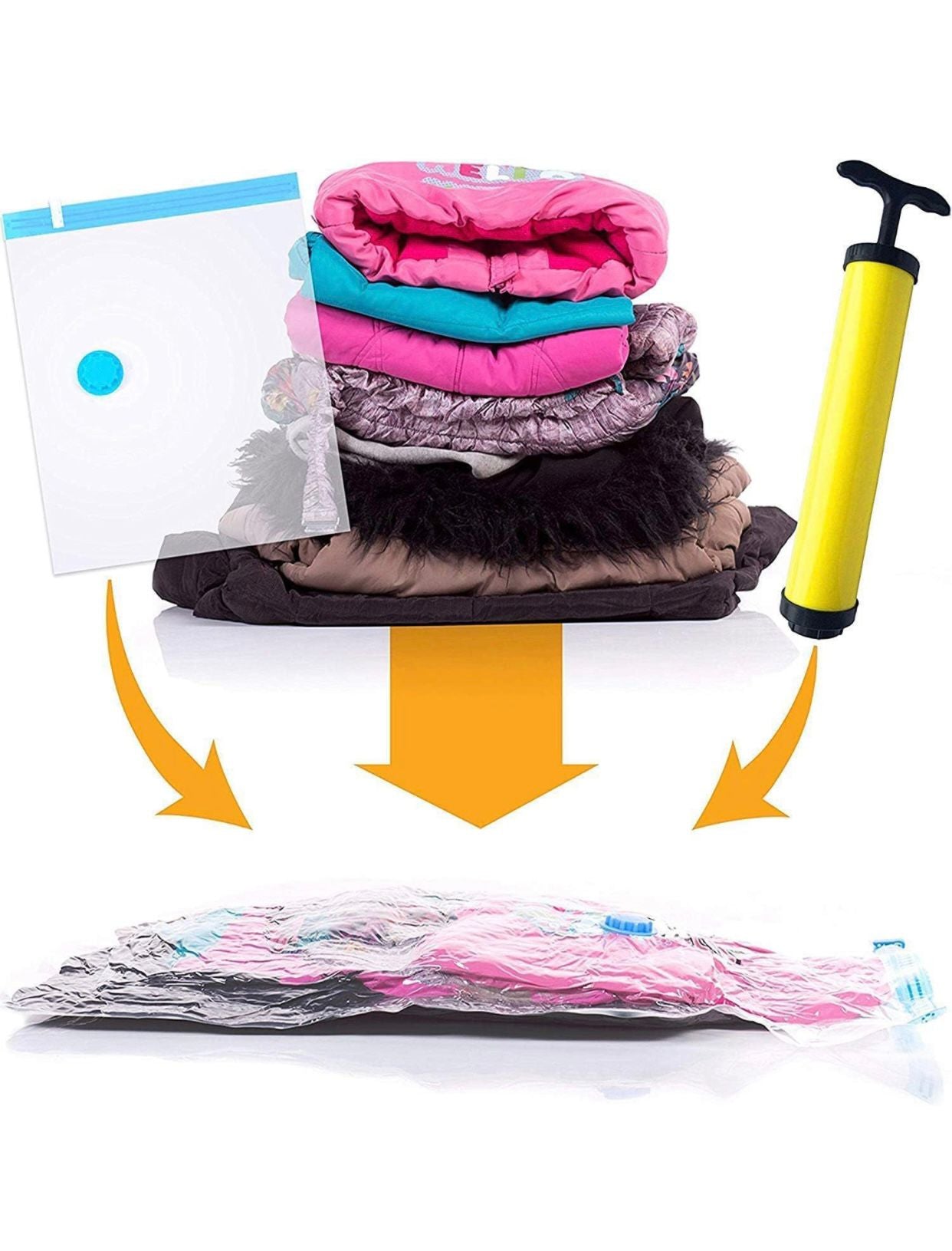 Vacuum bags for storage - 5 pieces bag along with pump