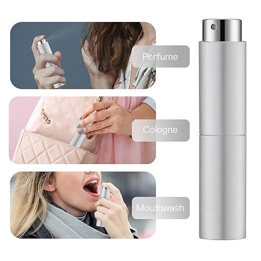 Glass Empty Spray Bottle Refillable Fine Mist Perfume Sanitizer