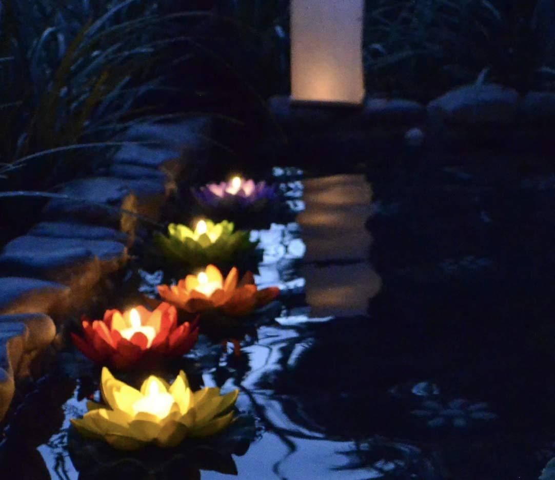 Lotus Flower Floating Diya Set