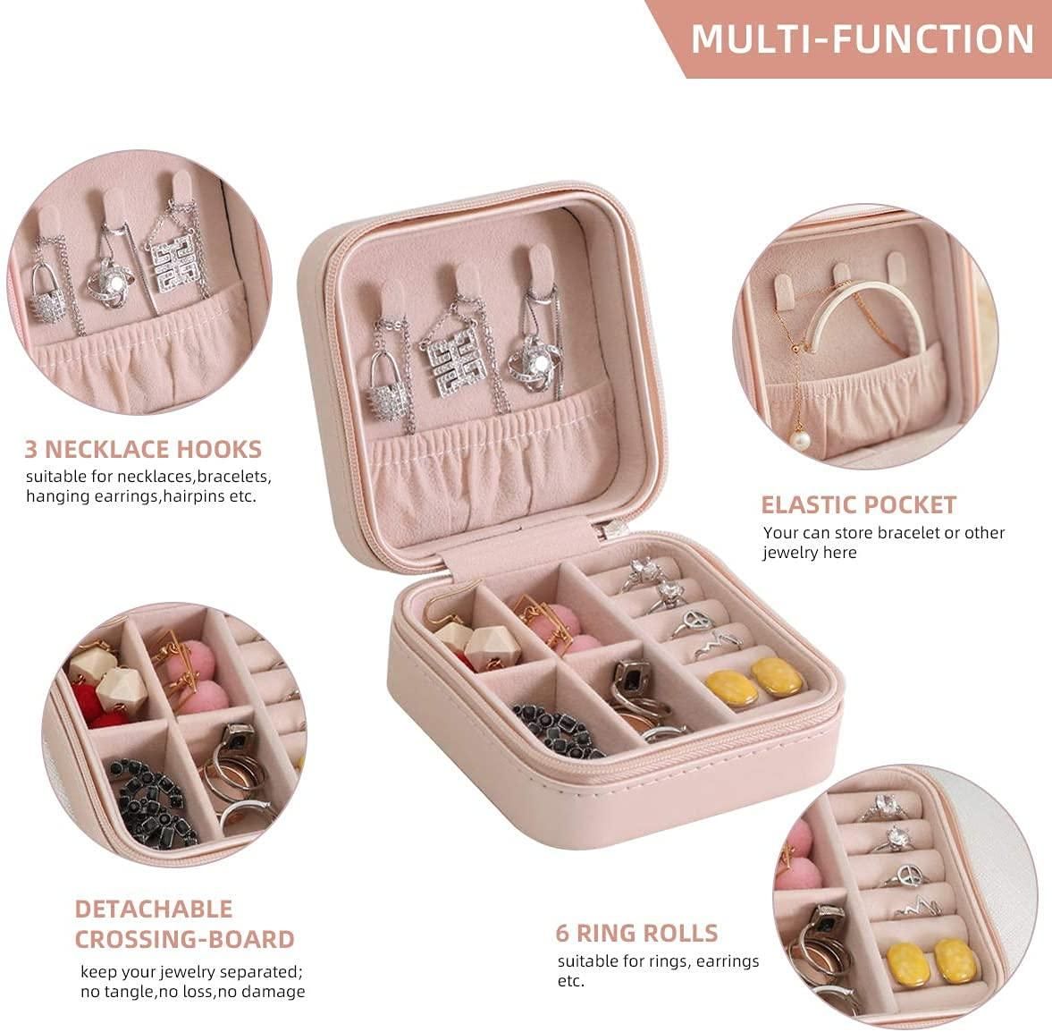 PU Leather Zipper Portable Storage Box