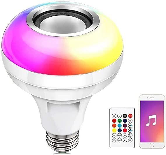 Multicolor Rgb Music Bulb, Wireless Bluetooth Bulb With Speaker