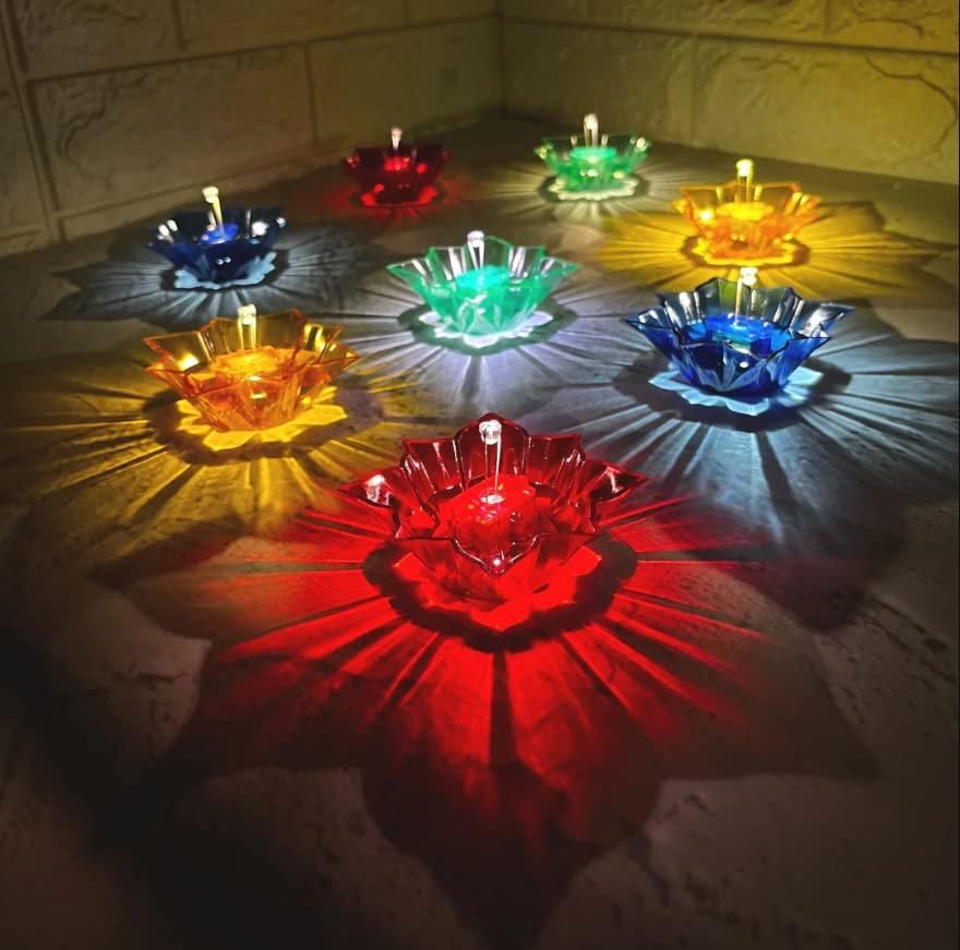 Electric Water Sensor Reflection Led Diyas Candle