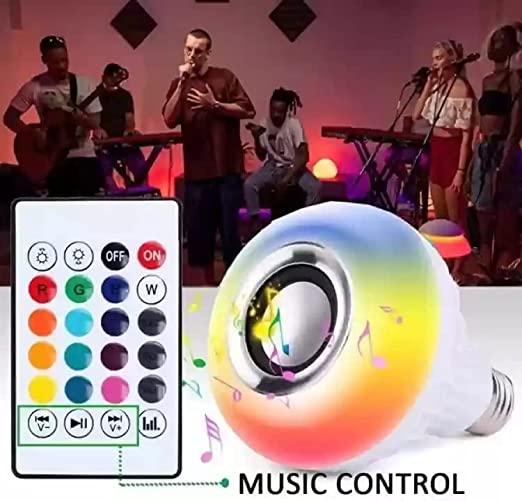 Multicolor Rgb Music Bulb, Wireless Bluetooth Bulb With Speaker