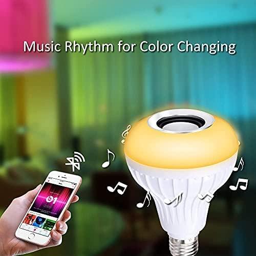 Multicolor Rgb Music Bulb, Wireless Bluetooth Bulb With Speaker