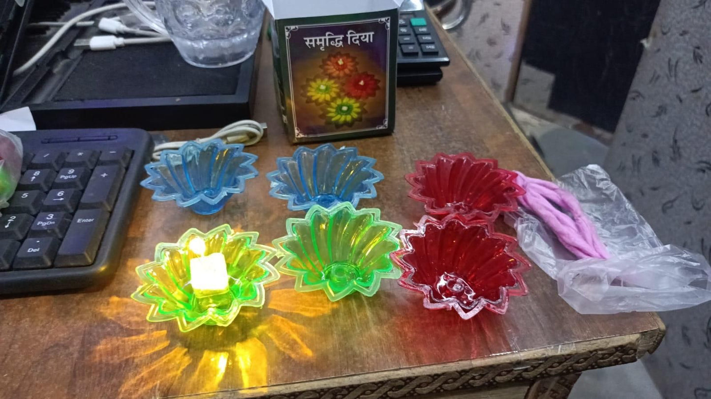 Electric Water Sensor Reflection Led Diyas Candle