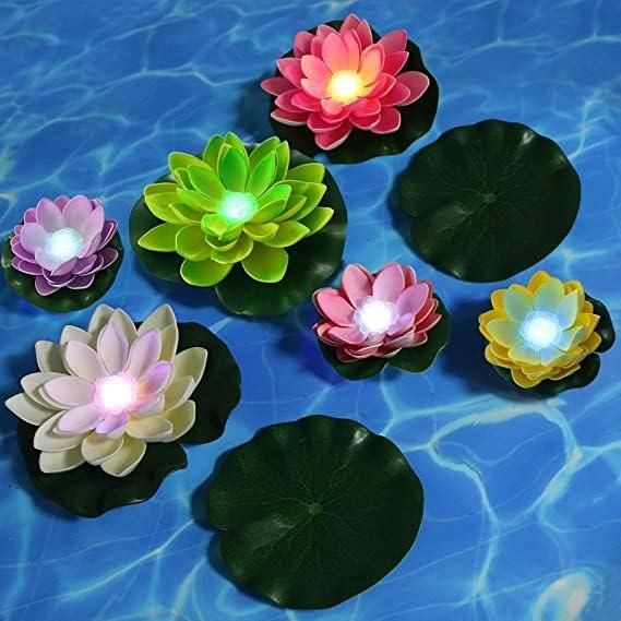 Lotus Flower Floating Diya Set