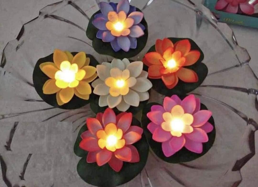 Lotus Flower Floating Diya Set